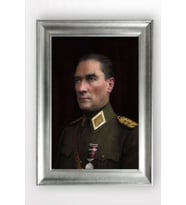 Gümüş Çerçeveli Atatürk Tablo cv1179