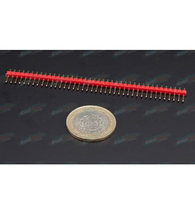 1x40 2.54mm h:12mm Erkek Pin Header - Kırmızı