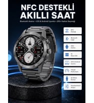 Akıllı Saat Çelik Kordon Çağrı Cevaplama Amoled Ekran Titreşimli Uyku ve Sağlık Takibi