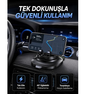 Gizlenebilir Telefon Numaralı Araç İçi Telefon Tutucu Torpido Üstü Telefon Standı