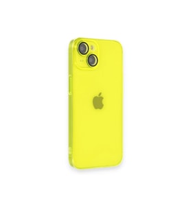 Çınarcık Dev iPhone 14 Kılıf Armada Lensli Kapak - Sarı