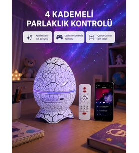 Galaksi Efektli Dinozor Yumurta Projektör – Yüksek Çözünürlüklü
