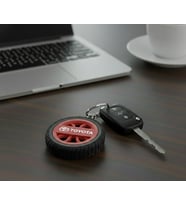 Toyota Uyumlu Özel Tasarım Araba Anahtarlığı - Premium Hafif ve Dayanıklı Anahtarlık (Kırmızı)
