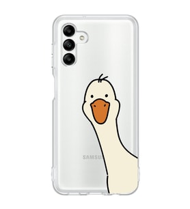 Samsung Galaxy A04S Uyumlu Sevimli Ördek Desenli Şeffaf Telefon Kılıfı