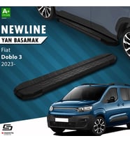 S-Dizayn Fiat Doblo 3 Uzun Şase NewLine Siyah Yan Basamak 213 Cm 2023 Üzeri A+ Kalite