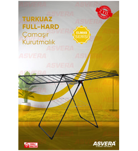 ASVERA TURKUAZ FULL-HARD ÇAMAŞIR KURUTMALIK (Antrasit)
