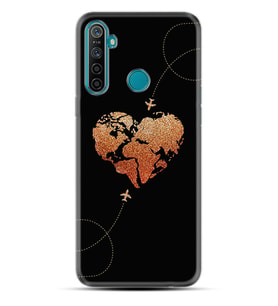 Realme 5i 5 Pro 6i 7 Pro 8 Kılıf Desemli Silikon Plane Heart 1721