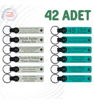 Beyaz & K Turkuaz, Yılbaşı Partilerine Anlamlı Sürpriz 42’li Set, Kişisel Yazılı Hatıra Anahtarlık