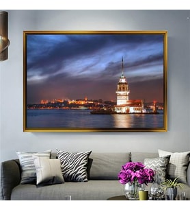 Altın Çerçeveli dekoratif tablo a856 (Gold)