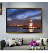 Altın Çerçeveli dekoratif tablo a856 (Gold)
