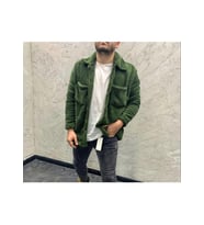 Unisex Çift Cepli Welsoft Peluş Ceket (Yeşil)