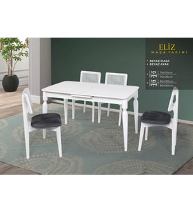 ELİZ MASA, ZİON SANDALYE, BEYAZ, BEYAZ