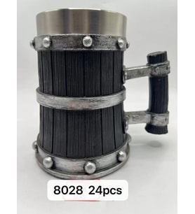 Büyük Boy Gümüş işlemeli Çelik Kupa Kod 8028
