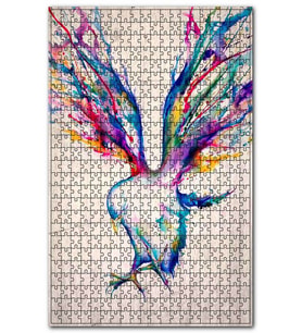 Cakapuzzle Yağlı Boya Renkli Üçan Kartal Resm Görseli Puzzle Yapboz MDF (Ahşap) (120 Parça)
