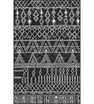 Eliana Home Baskılı, Yıkanabilir Kaymaz Taban Salon Halısı LNA1324 100x150 cm (Siyah)