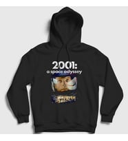 Presmono Unisex Siyah Cover Film 2001 A Space Odyssey Kapüşonlu Sweatshirt 241637tt