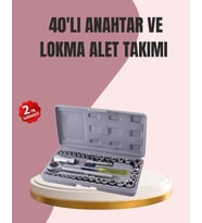Otomotiv Ev Kullanımı İçin 40 Parça Lokma Anahtar Seti Taşıma Çantalı