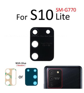 Samsung Galaxy S10 LİTE Arka Kamera Camı Lens Yapışkanlı