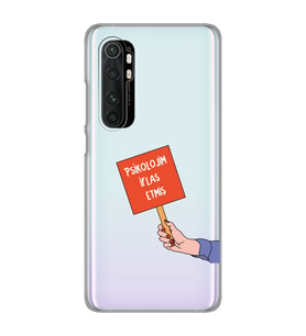 Xiaomi Mi Note 10 LITE Uyumlu Psikolojim İflas Etmiş Tasarımlı Şeffaf Telefon Kılıfı