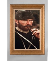 Altın Varaklı Paspartulu Çerçeveli Atatürk Tablo nt1318