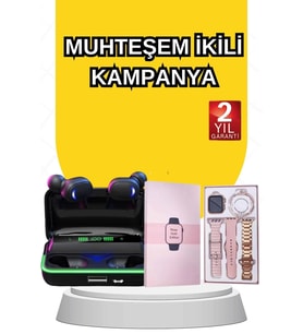 Kadınlara Özel Bileklik Hediyeli Akıllı Saat Dijital Göstergeli Anc Özellikli Bluetooth Kulaklık