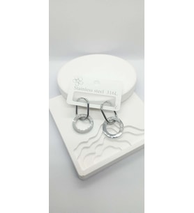 Silver Renk Mini Halka Küpe