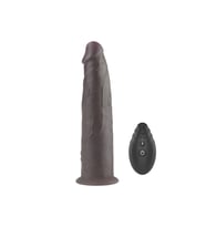Lovetoy 9'' Dual Layered Silicone Rotator Hareketli Uzaktan Kumandalı Dildo-Black