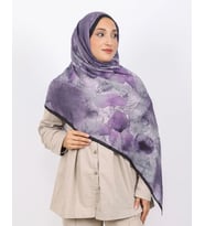 Luissa Bambu Kraş Şal Lale Desen Mor