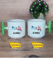 Polis Kupa Bardak T Yeşil Kulplu 10 Nisan Polisler Günü Hediyesi
