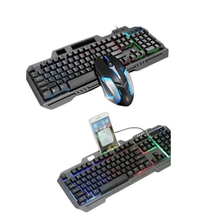 RGB Işıklı Gaming Oyuncu Klavye Q Klavye Mouse Hediyeli