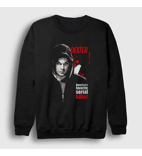 Presmono Unisex Siyah Killer Dexter Sweatshirt 188600tt