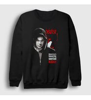 Presmono Unisex Siyah Killer Dexter Sweatshirt 188600tt