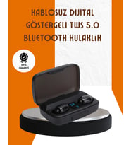 Bluetooth V5.0 Parmak Dokunmatik Kontrol Kablosuz Kulaklık Şarj Kutulu Model