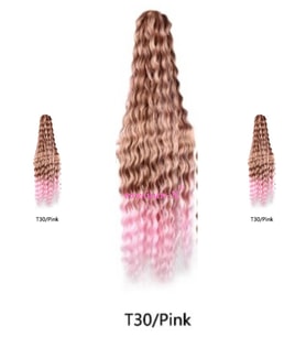 Afro Su Dalgası Saç 75m 120gr Kodu #-30/PİNK