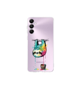 Samsung Galaxy A05S ile Uyumlu Splash Tembel Hayvan Tasarımlı Şeffaf Silikon Kılıf