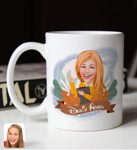BK Gift Kişiye Özel Öğretmen Karikatürlü Beyaz Kupa Bardak-2