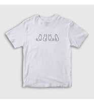 Presmono Unisex Çocuk Beyaz Four Cats Kedi T-Shirt 286362tt (Beyaz)