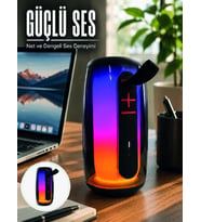 RGB Işıklı Bluetooth Hoparlör Güçlü Ses Type-C Şarjlı Taşınabilir Kablosuz Speaker