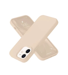 Pilelistore   iPhone 12 Kılıf Nano içi Kadife Silikon - Pudra