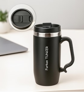 Kişiye Özel Siyah Bardak Termos 240 ML