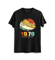 Vintage 1970 Retro Siyah Tshirt