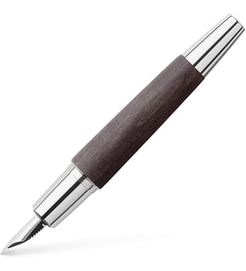 Faber-Castell E-Motion Krom/Ahşap Dolmakalem, Siyah (M)