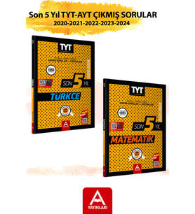 TYT Türkçe-Matematik Son 5 Yıl Çıkmış Sorular Seti Ders-Ders ve Konu-Konu Sırlanmış 2020-2024