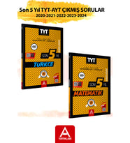 TYT Türkçe-Matematik Son 5 Yıl Çıkmış Sorular Seti Ders-Ders ve Konu-Konu Sırlanmış 2020-2024