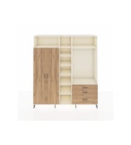 Hyperion Gardrop 9 Raflı 3 Çekmeceli 2 Askılı 220x44x243 Aytaşı-Çam/Çam