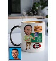 Erkek Felsefe Öğretmenine Hediye Karikatürlü Sihirli Kupa Bardak
