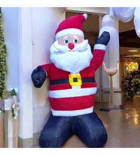 VIP DELUXE 120 CM LED IŞIKLI MOTORLU DEV ŞİŞME NOEL BABA 120 CM IŞIKLI PELUŞ DOKULU YILBAŞI DEKORU