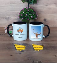 Voleybol Antrenörü Kupa Bardak Siyah Fotoğraflı