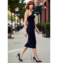 Kadın Tek Omuzlu Midi Kalem Elbise Örme Kumaş Bodycon Günlük Şık Yaz Aylarının Vazgeçilmezi
