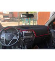 2008-2014 Modellerine Uygun Hyundai İ20 Torpido Koruma Halısı Kenar Renk Kırmızı